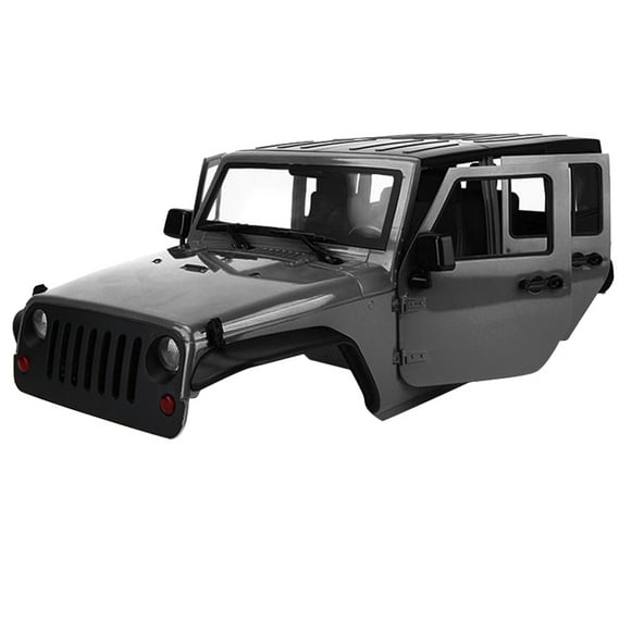 RC 1/10 Scale JEEP Body Shell BLACK GRILL 2  For  WRANGLER RUBICON Hard Body